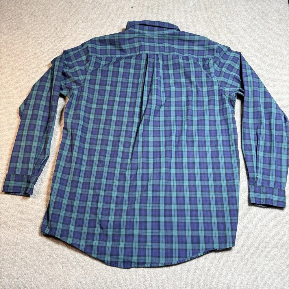Vineyard Vines Large Tall LT Shirt Mens Classic Fit Tucker Green Blue Plaid